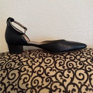 AGL black flats with ankle strap. Size 9